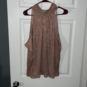 Sparkly tank with tie neck.lil Like new